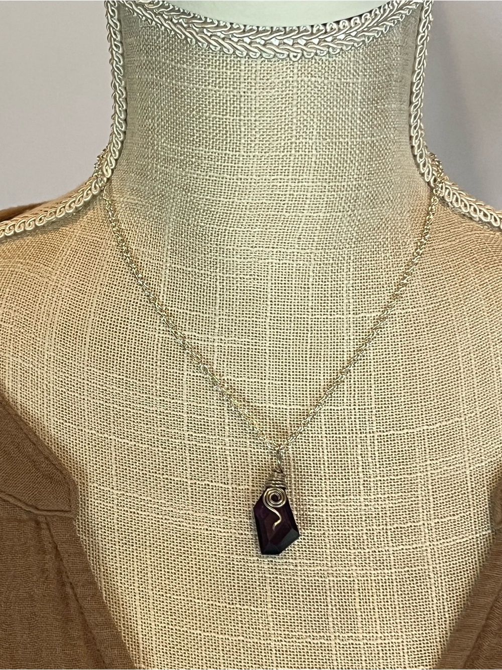 Purple Pendant Necklace